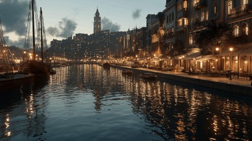 Canal Waterfront puzzle preview